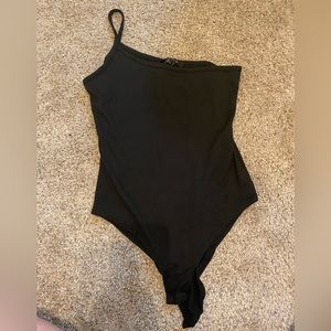 PUBLIK one shoulder black bodysuit, size S